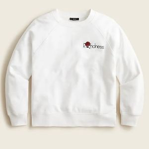 NWT JCrew University Terry "Kindness" Sweatshirt